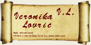 Veronika Lovrić vizit kartica
